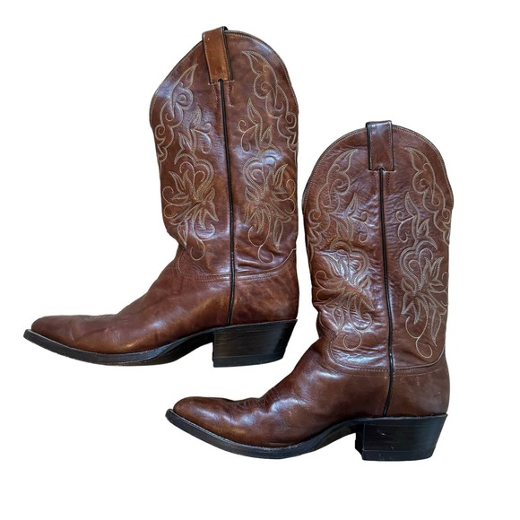 Justin Boots Other - Justin Cowboy Boots Mens 7.5 Brown Leather Women’s 9 Western Tall